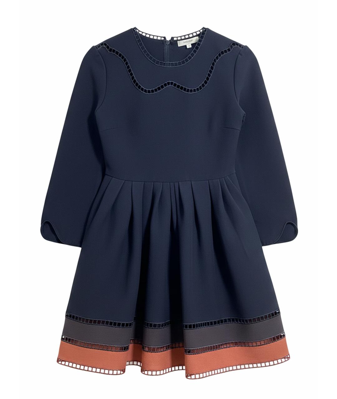 FENDI Черное шерстяное коктейльное платье, фото 1