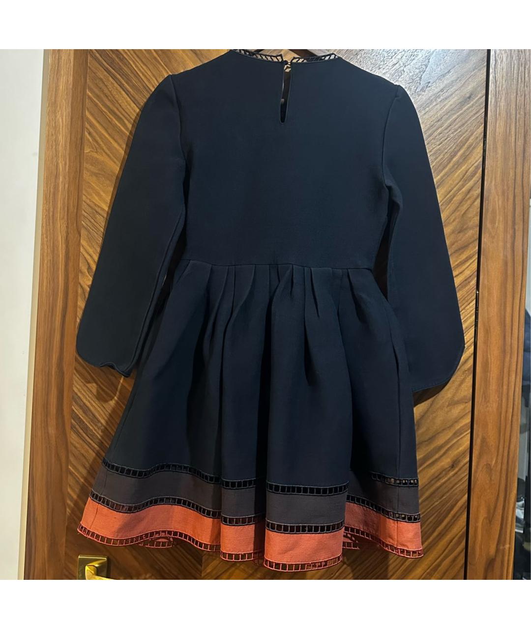 FENDI Черное шерстяное коктейльное платье, фото 2