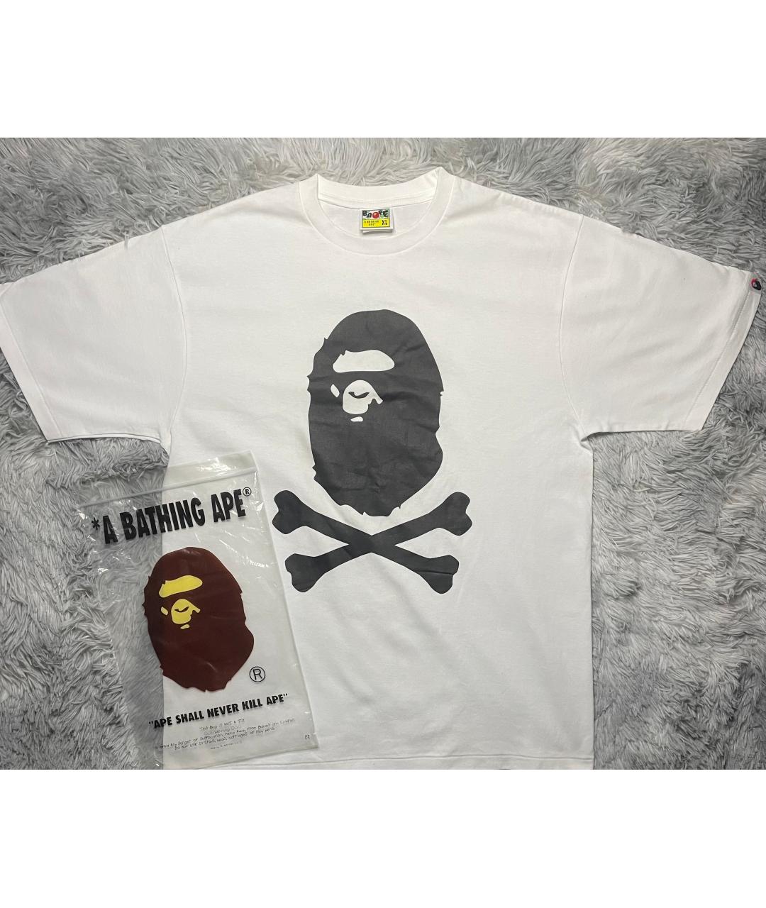 BAPE Белая хлопковая футболка, фото 7
