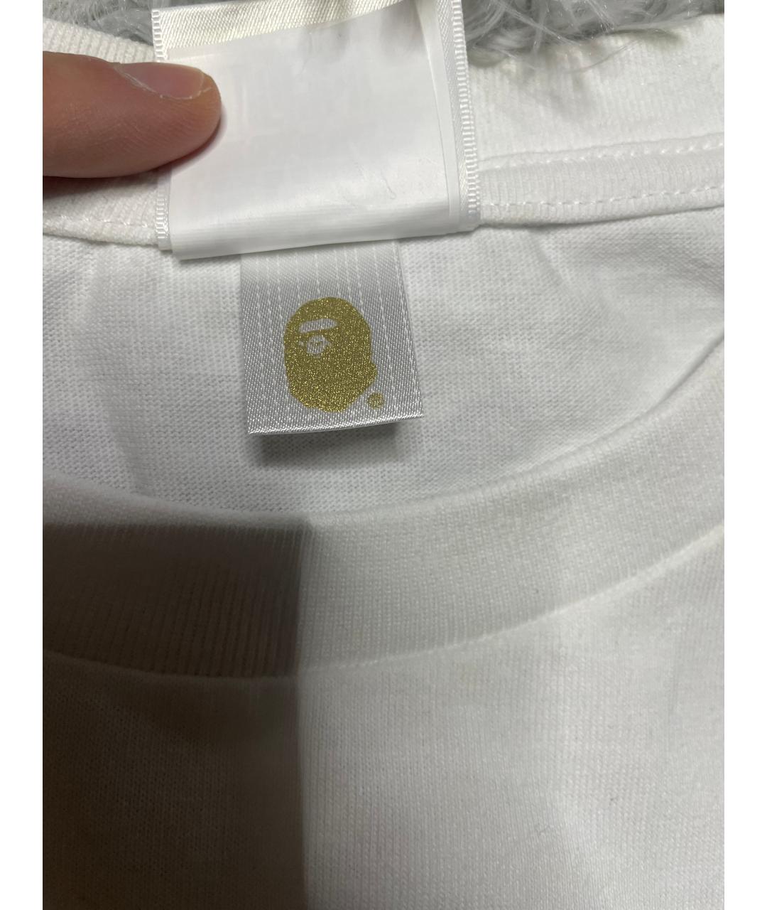 BAPE Белая хлопковая футболка, фото 6