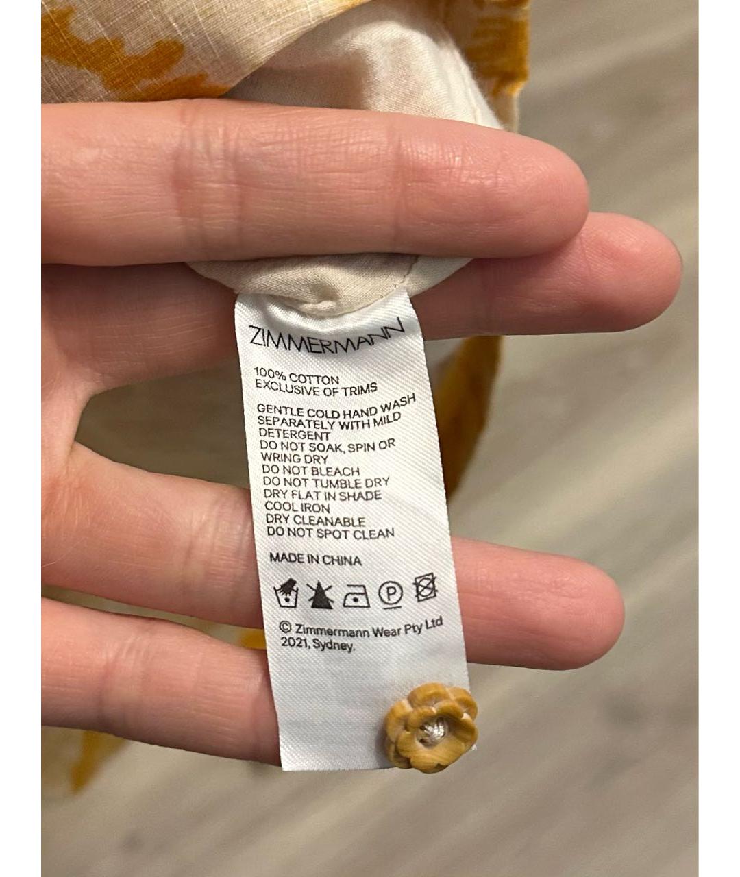 ZIMMERMANN KIDS Оранжевый хлопковый комбинезон, фото 4