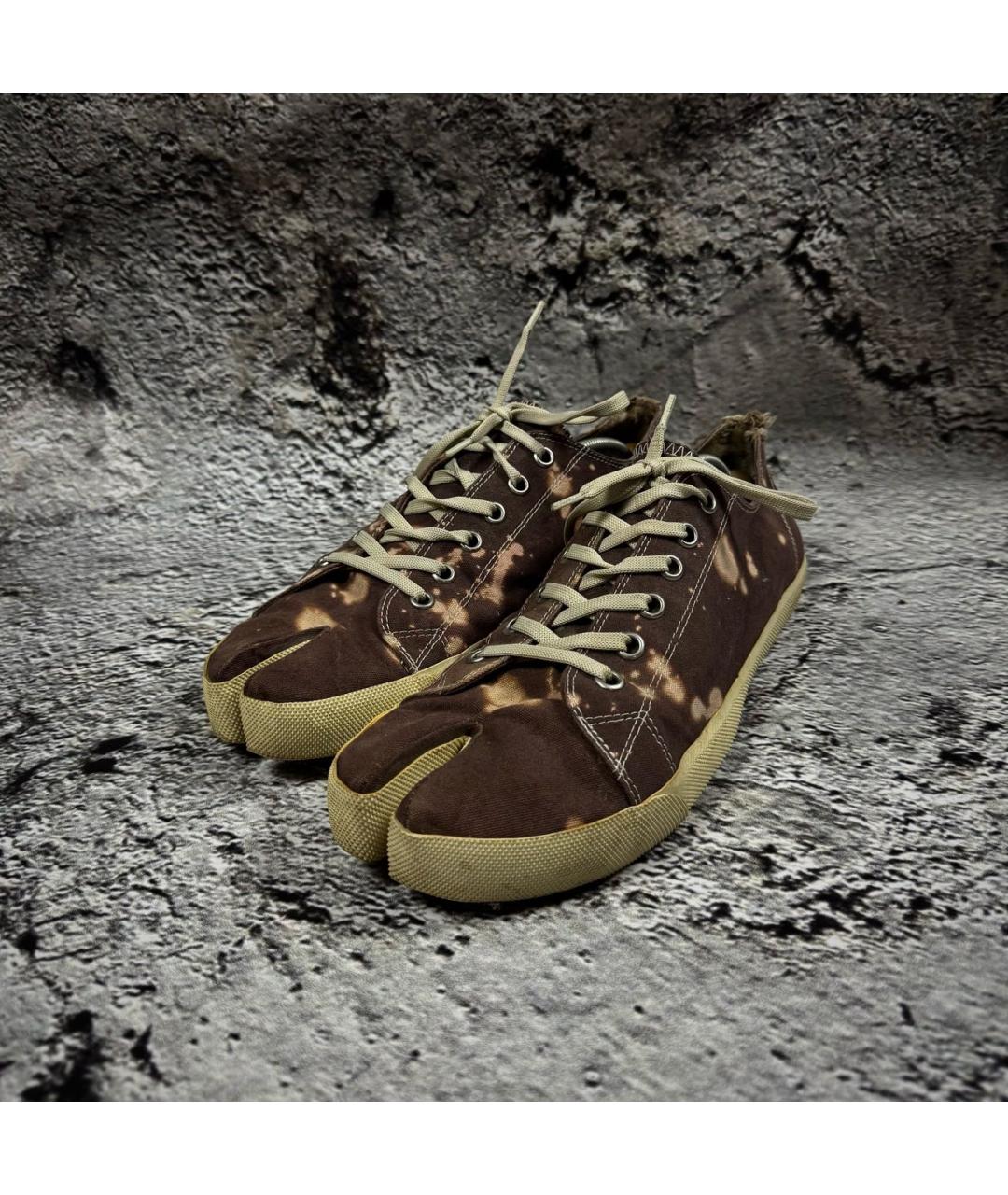 MAISON MARGIELA Мульти текстильные низкие кроссовки / кеды, фото 2