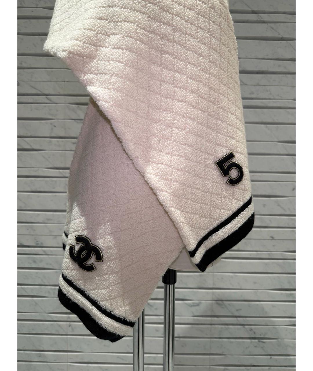 CHANEL Белый шарф, фото 2