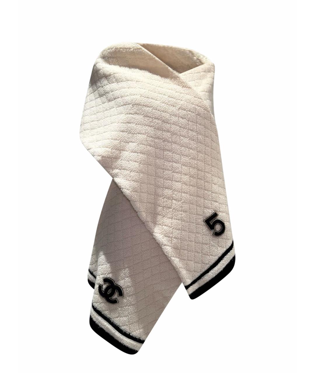 CHANEL Белый шарф, фото 1