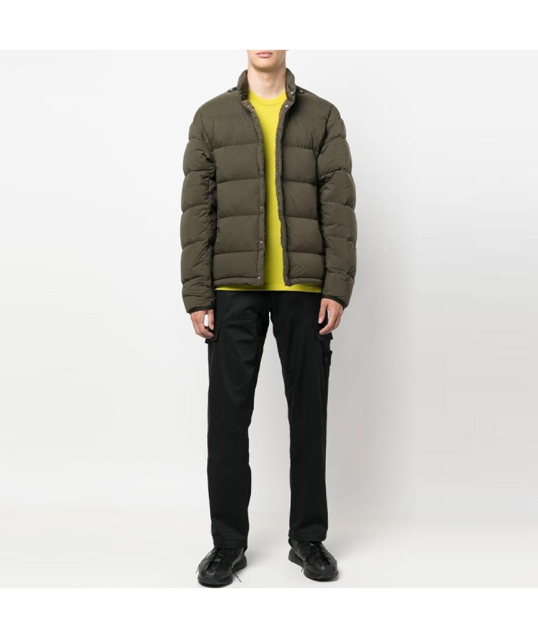 STONE ISLAND Зеленый пуховик, фото 2