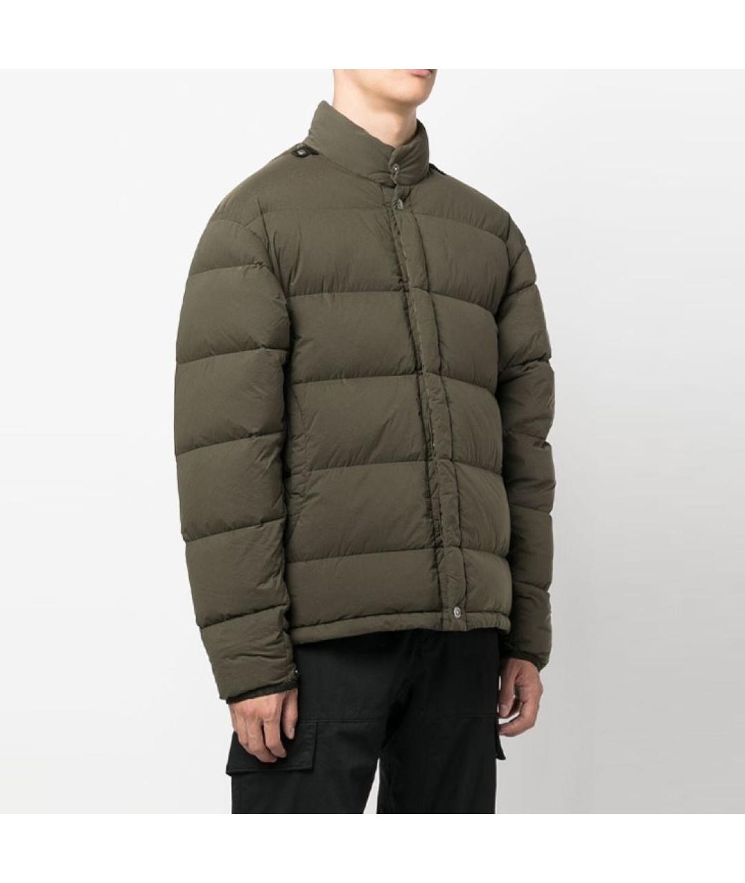STONE ISLAND Зеленый пуховик, фото 3