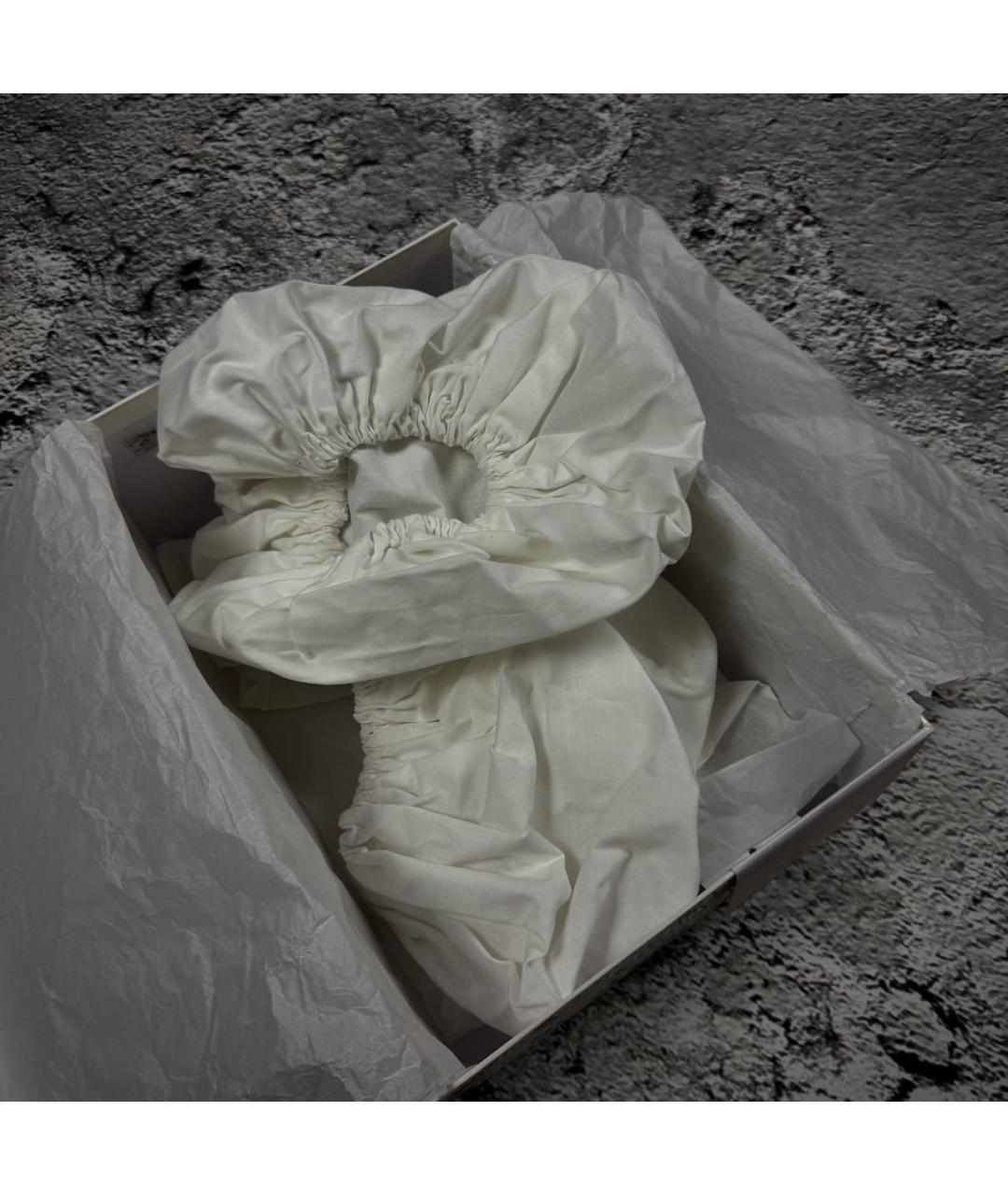 MAISON MARGIELA Бежевые текстильные низкие кроссовки / кеды, фото 8