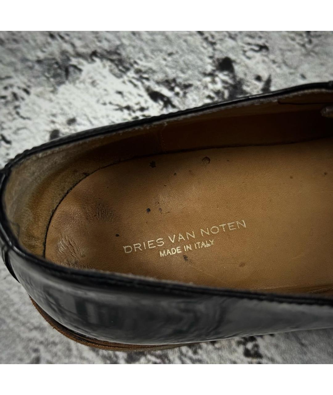 DRIES VAN NOTEN Черные туфли из лакированной кожи, фото 8