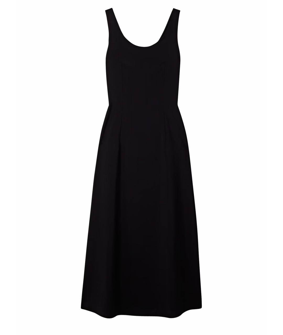 THE ROW Черное шерстяное коктейльное платье, фото 1