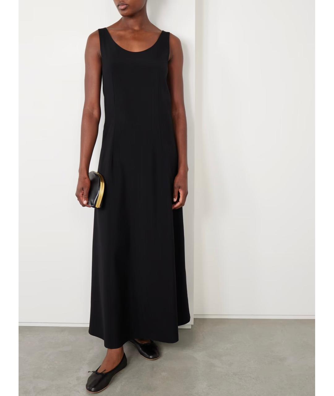 THE ROW Черное шерстяное коктейльное платье, фото 2