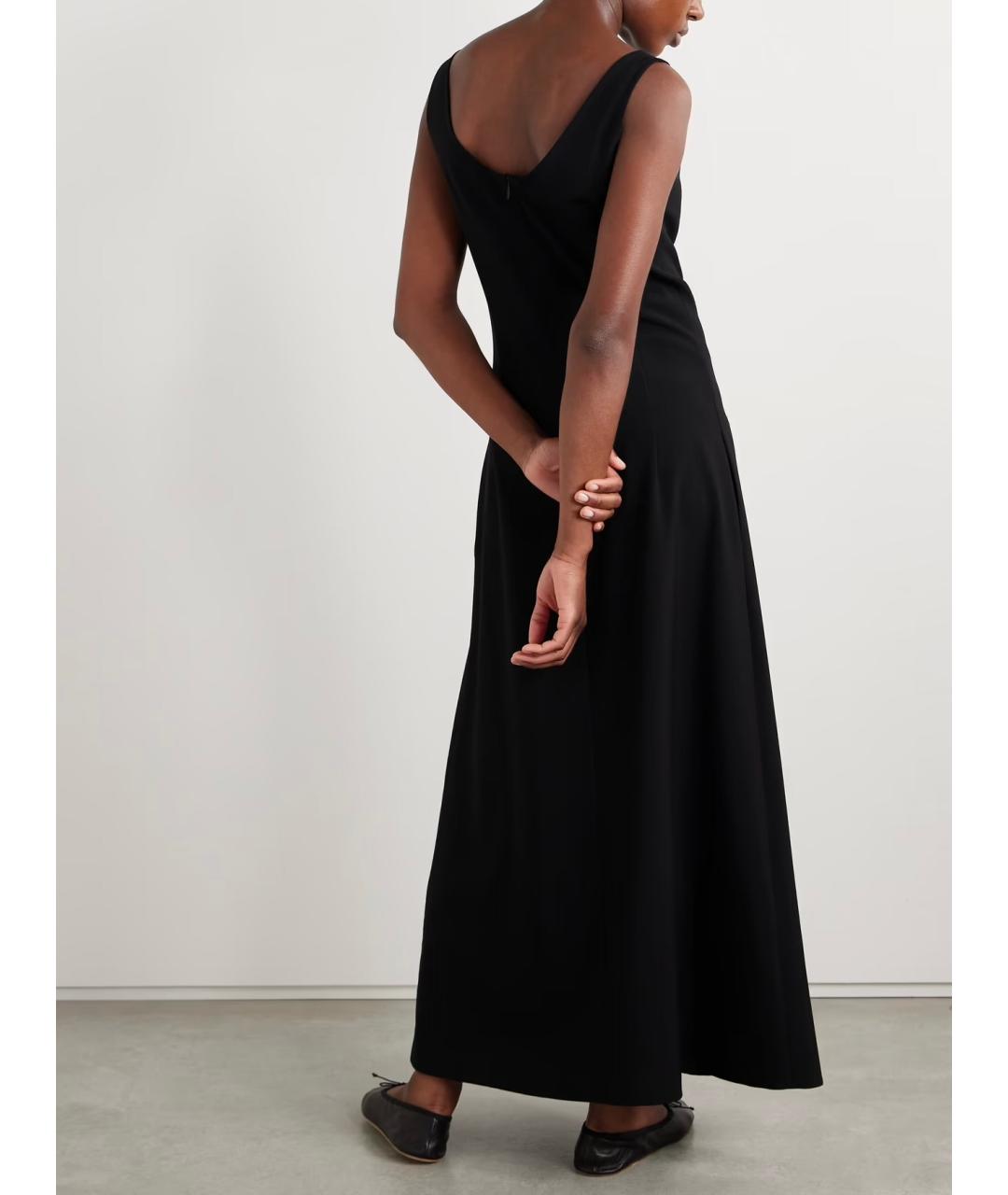 THE ROW Черное шерстяное коктейльное платье, фото 3