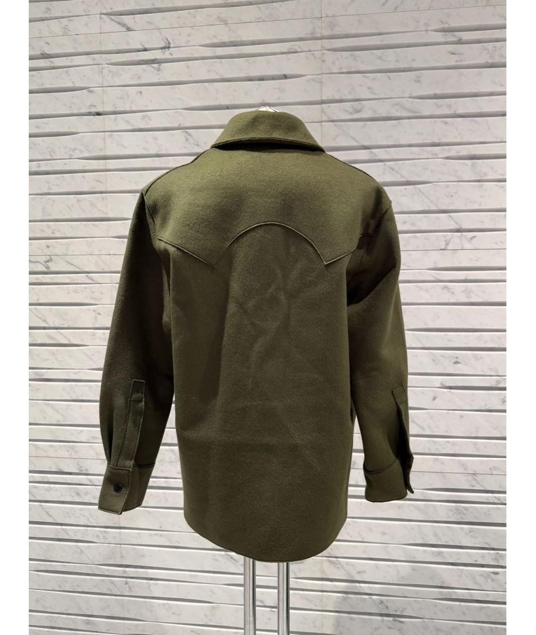 OFF-WHITE Хаки шерстяная рубашка, фото 2