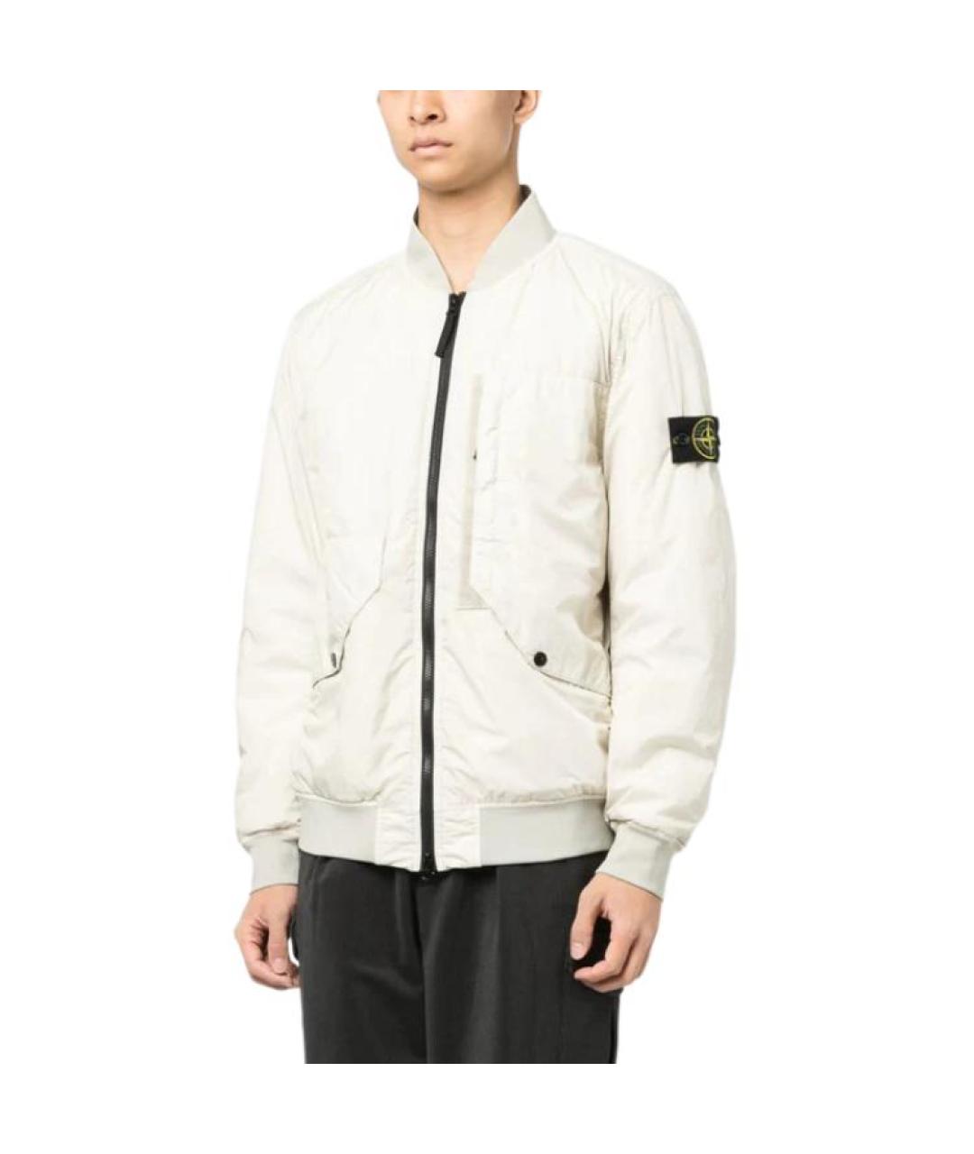 STONE ISLAND Белая куртка, фото 3