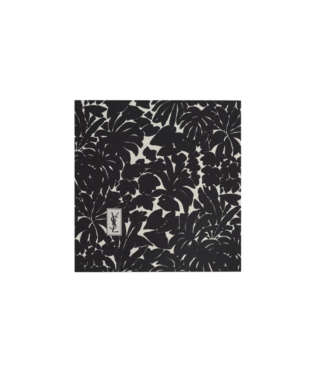 SAINT LAURENT Черный шелковый платок, фото 1