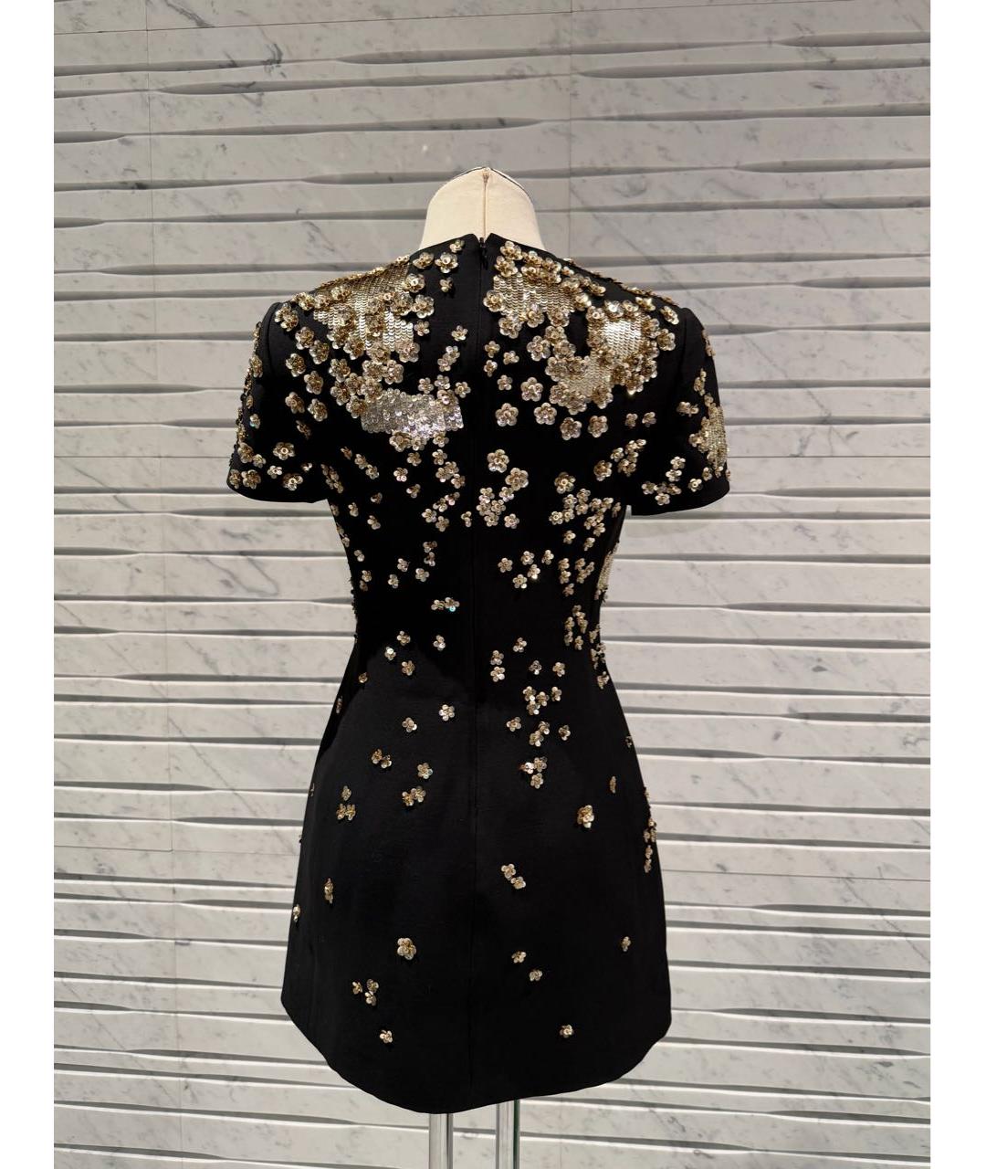 VALENTINO Черное креповое коктейльное платье, фото 4