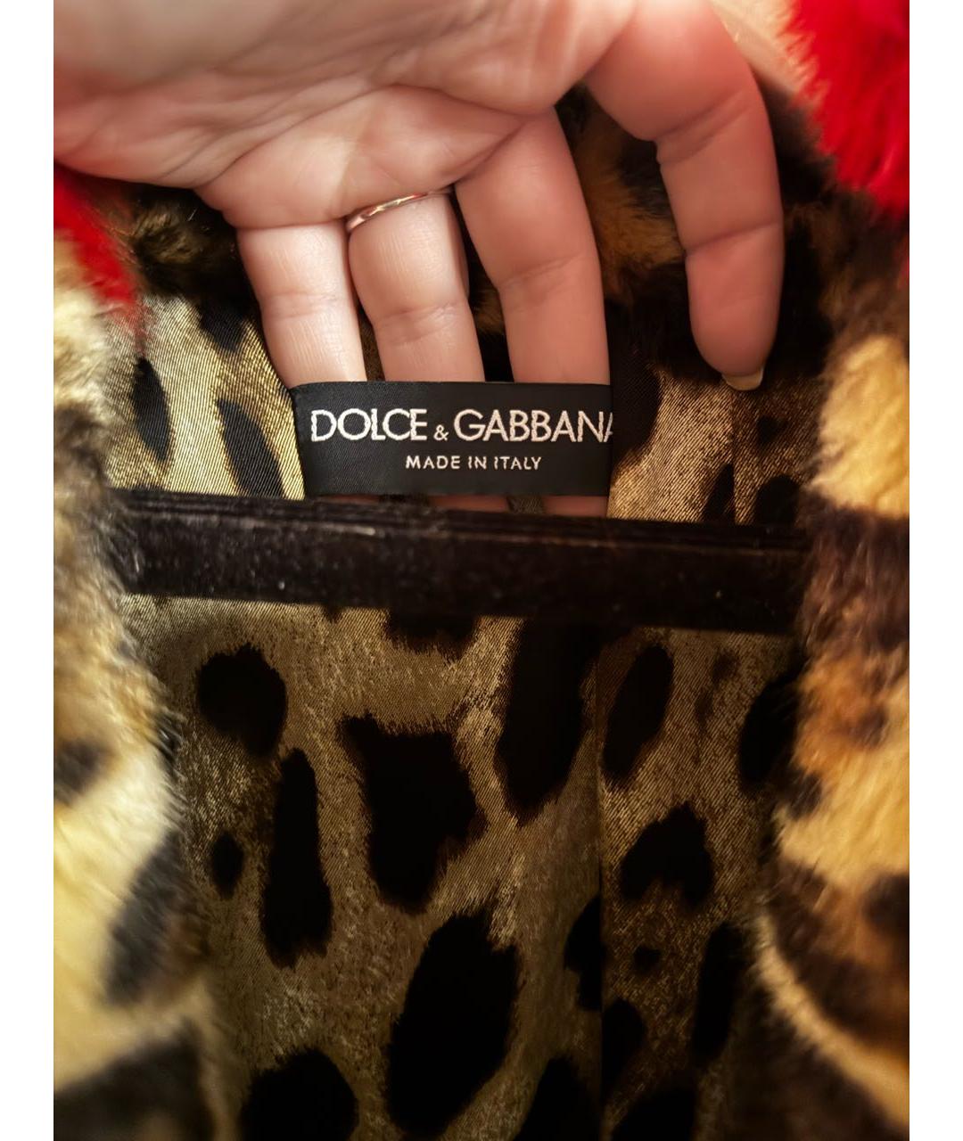 DOLCE&GABBANA Мульти шуба, фото 3