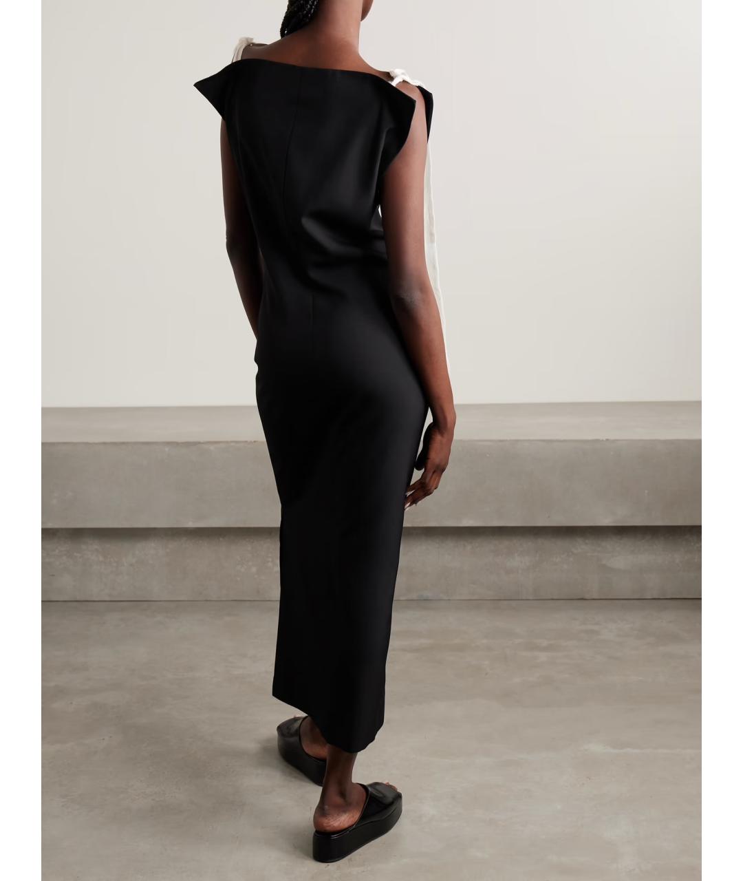 THE ROW Черное шерстяное коктейльное платье, фото 6