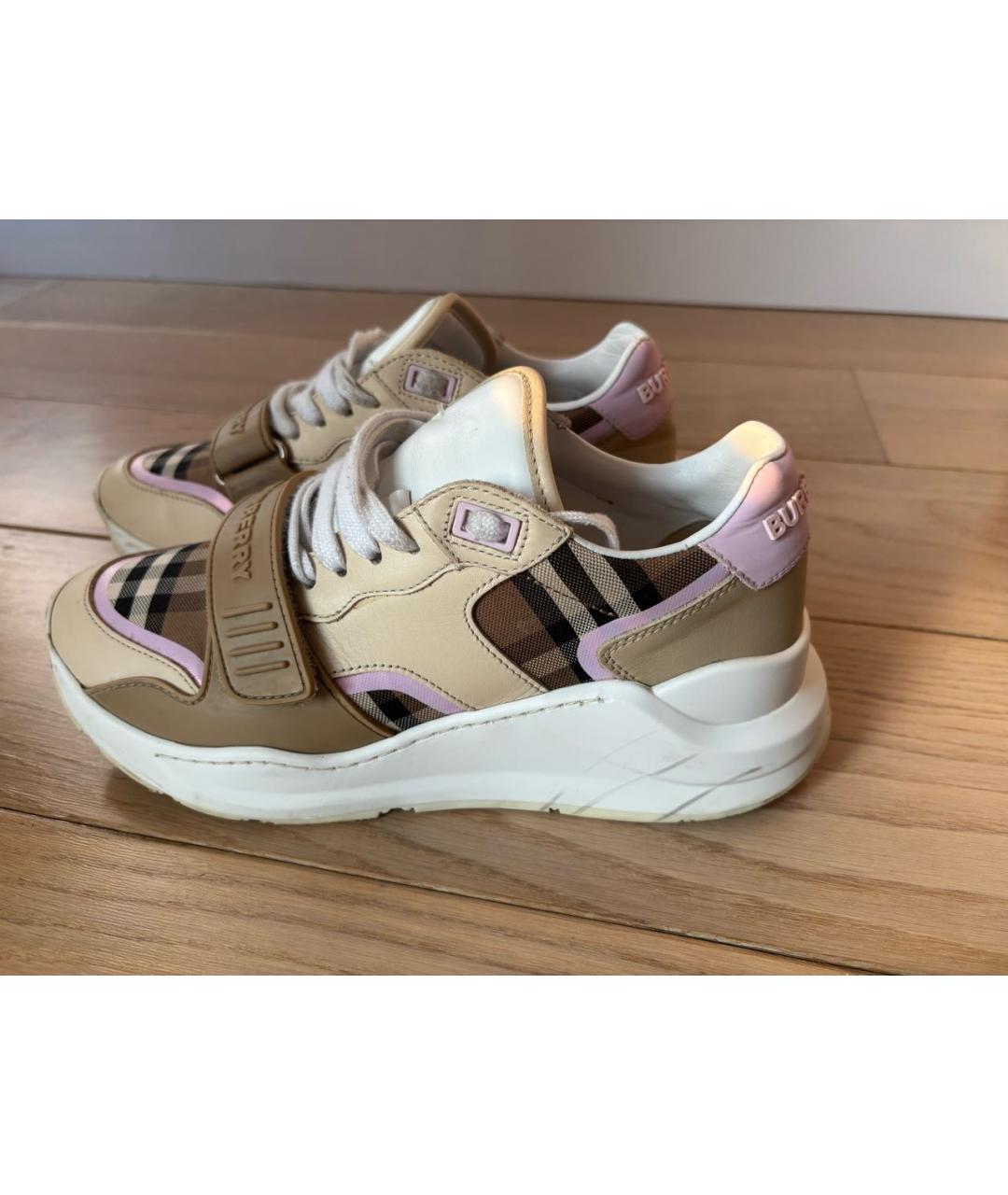 BURBERRY Бежевые кроссовки, фото 8