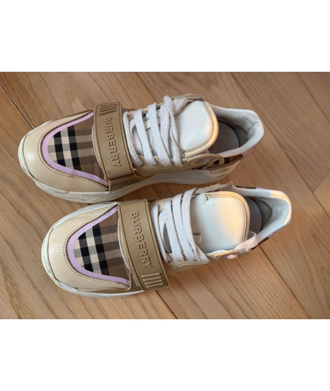 BURBERRY Бежевые кроссовки, фото 2