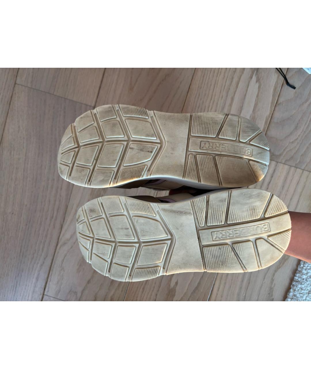 BURBERRY Бежевые кроссовки, фото 6