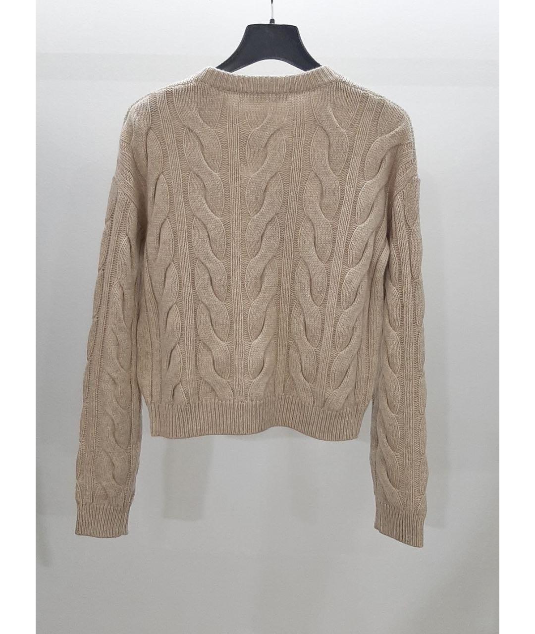 MAX MARA Бежевый шерстяной джемпер / свитер, фото 3