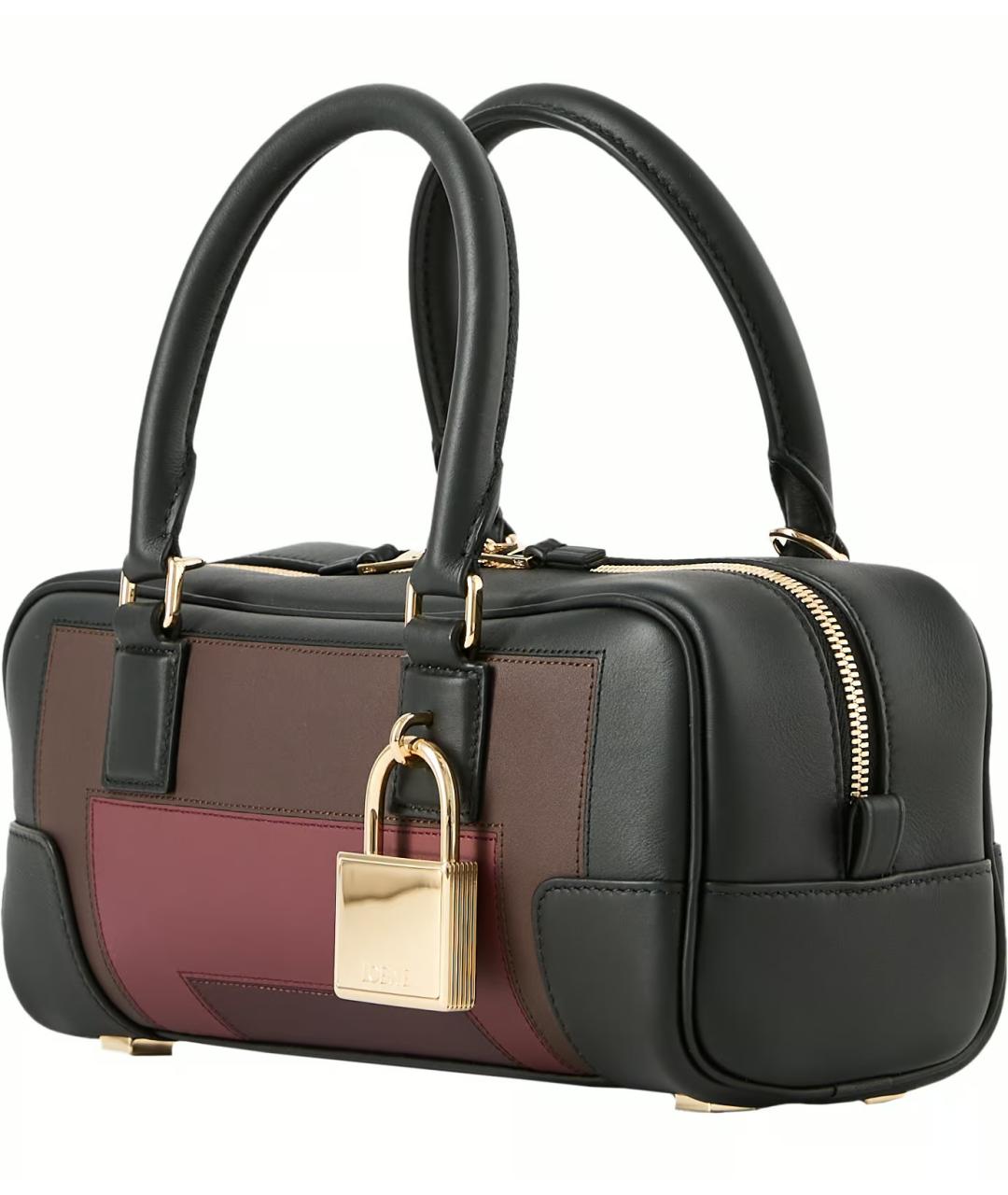 LOEWE Черная кожаная сумка с короткими ручками, фото 2