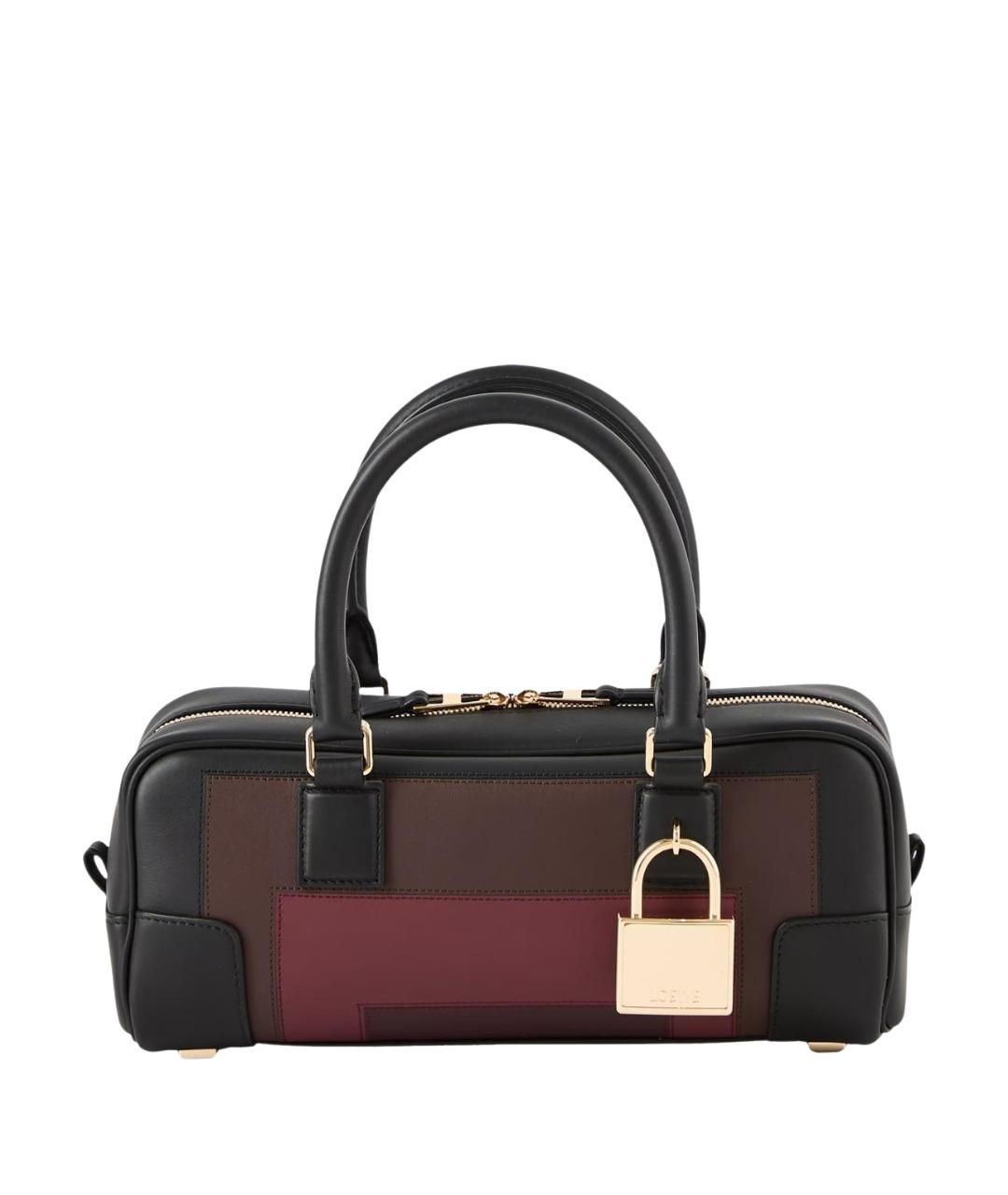 LOEWE Черная кожаная сумка с короткими ручками, фото 1