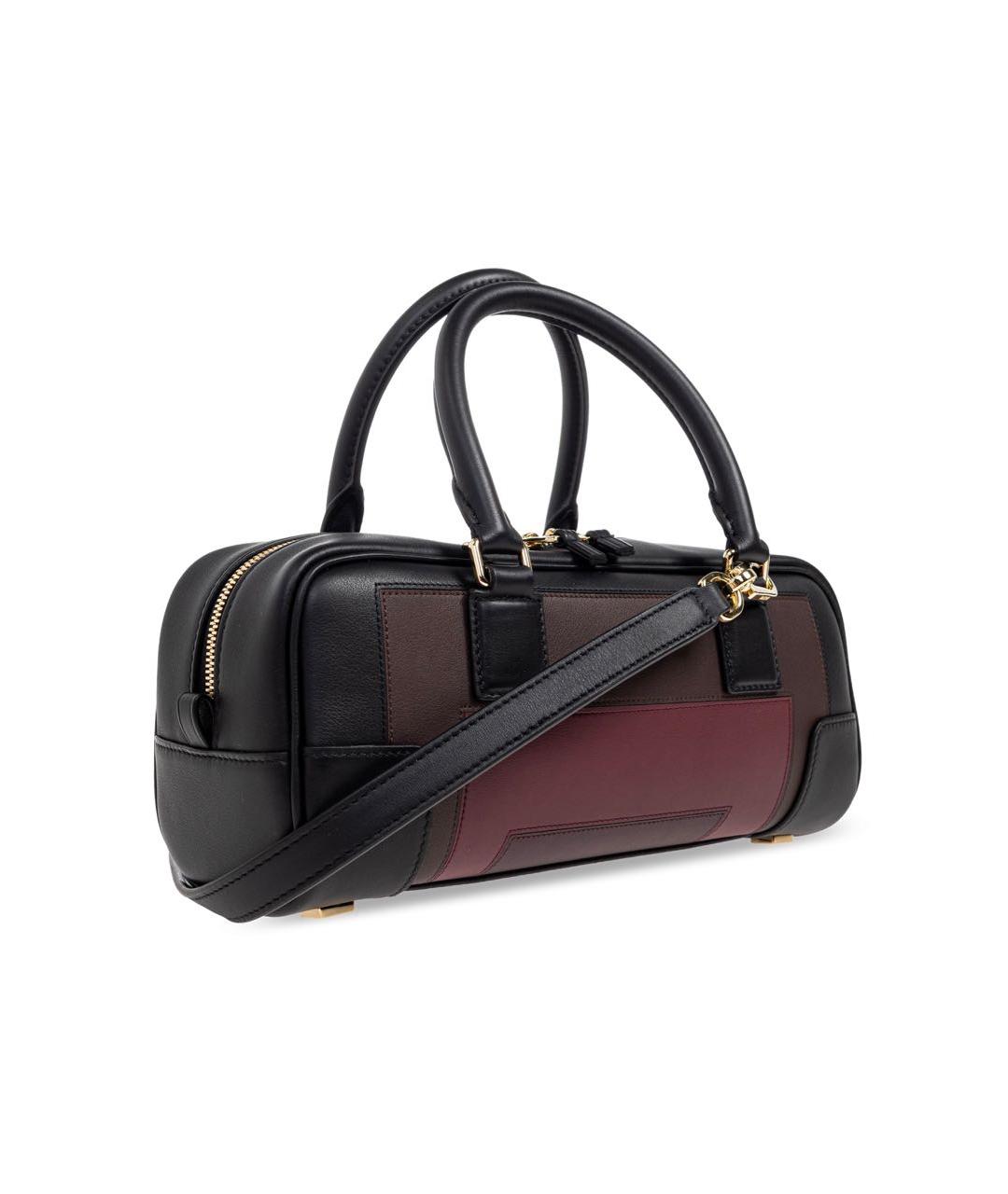 LOEWE Черная кожаная сумка с короткими ручками, фото 7