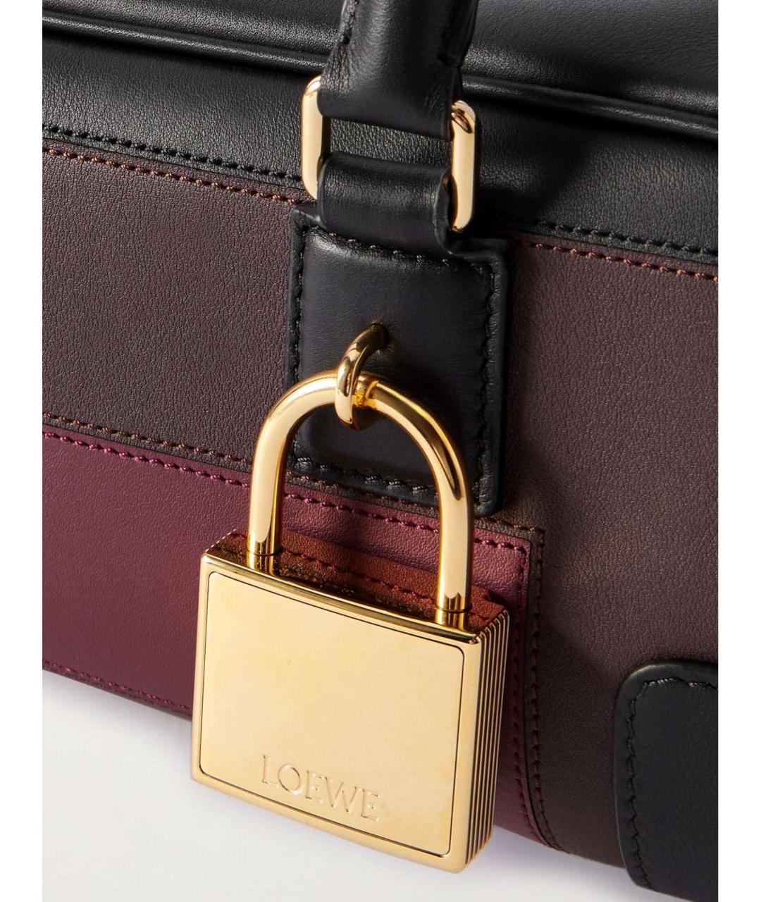 LOEWE Черная кожаная сумка с короткими ручками, фото 4