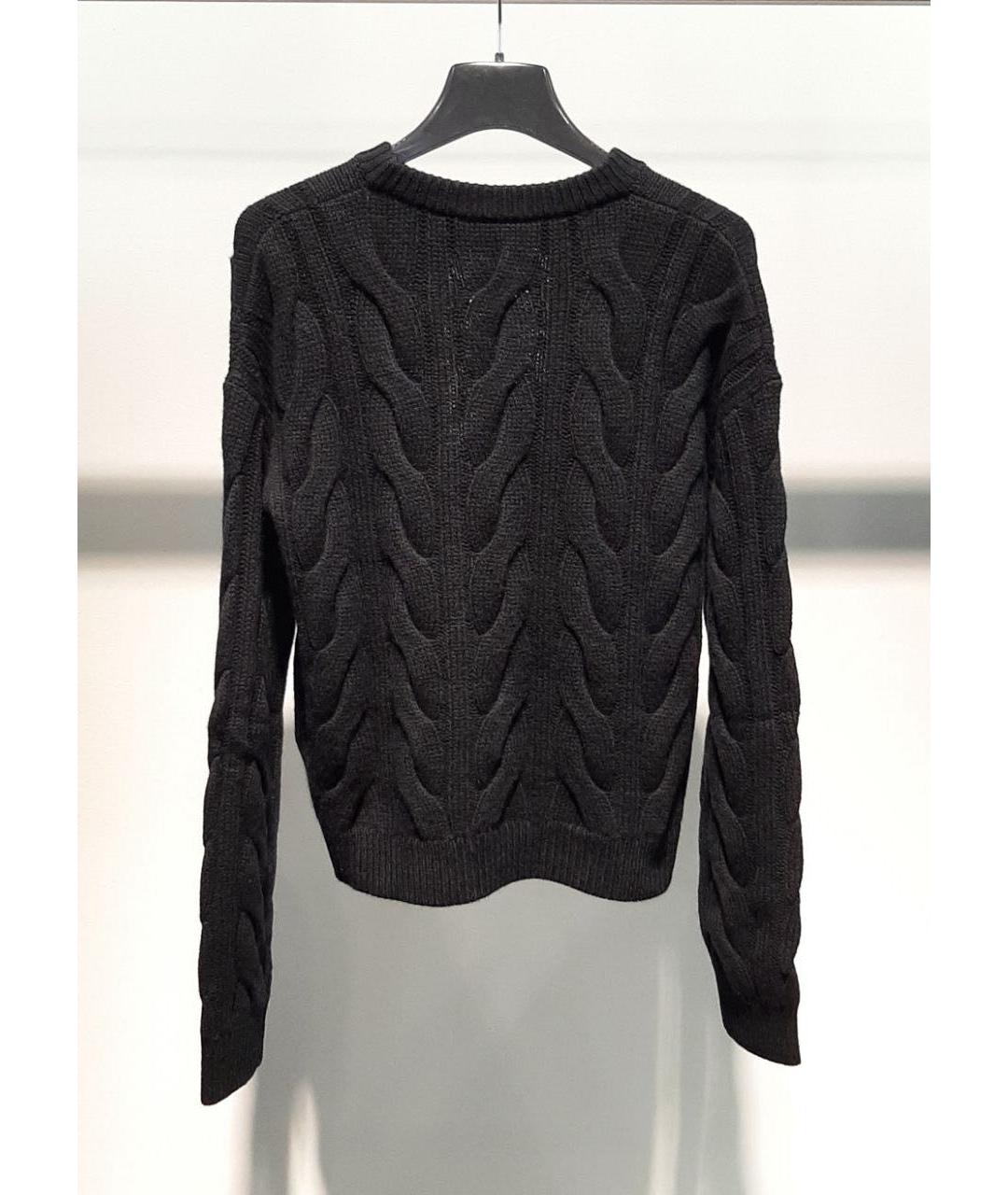 MAX MARA Черный шерстяной джемпер / свитер, фото 3