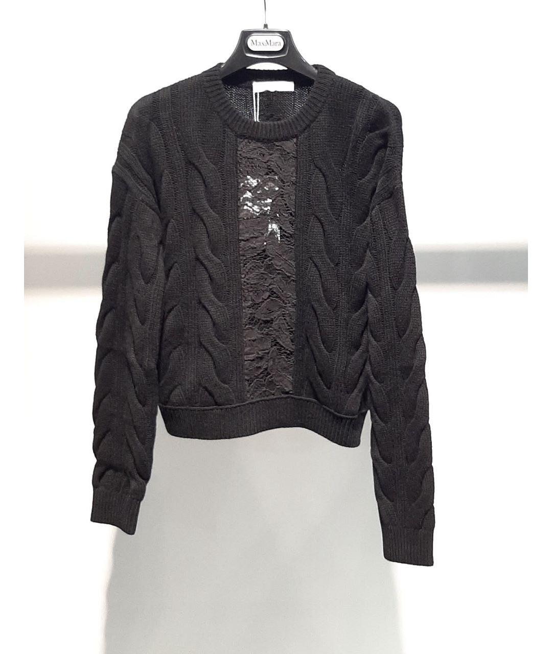 MAX MARA Черный шерстяной джемпер / свитер, фото 2