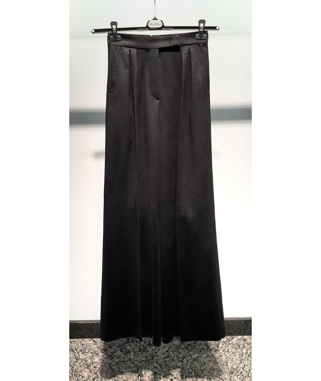 MAX MARA Черные брюки широкие, фото 3