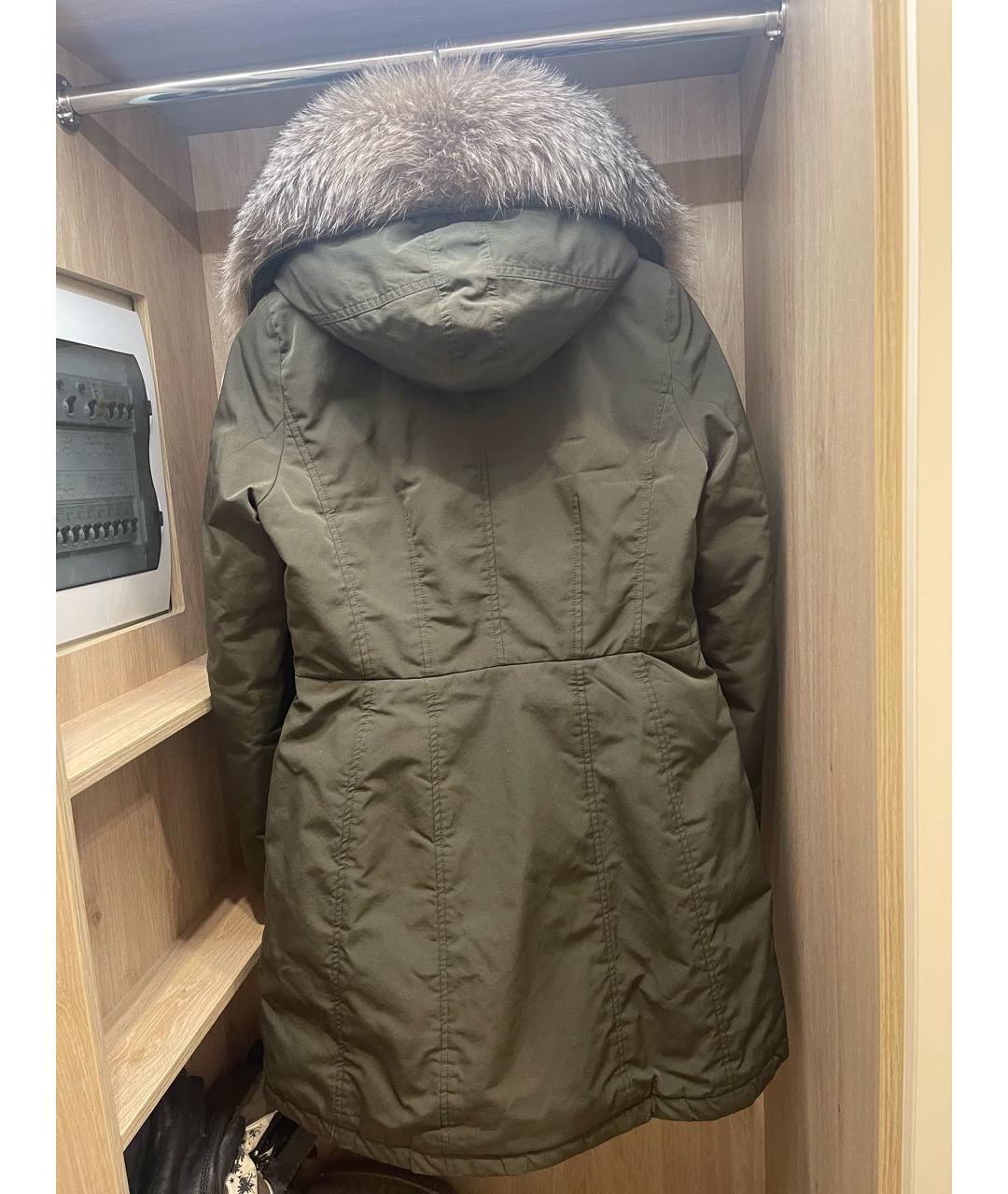 MONCLER Хаки синтетическая парка, фото 2