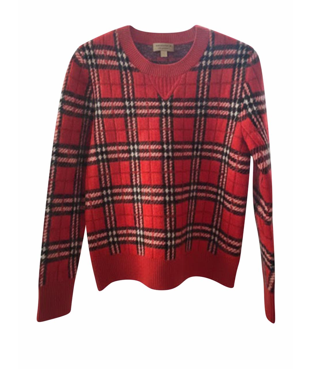 BURBERRY Красный кашемировый джемпер / свитер, фото 1
