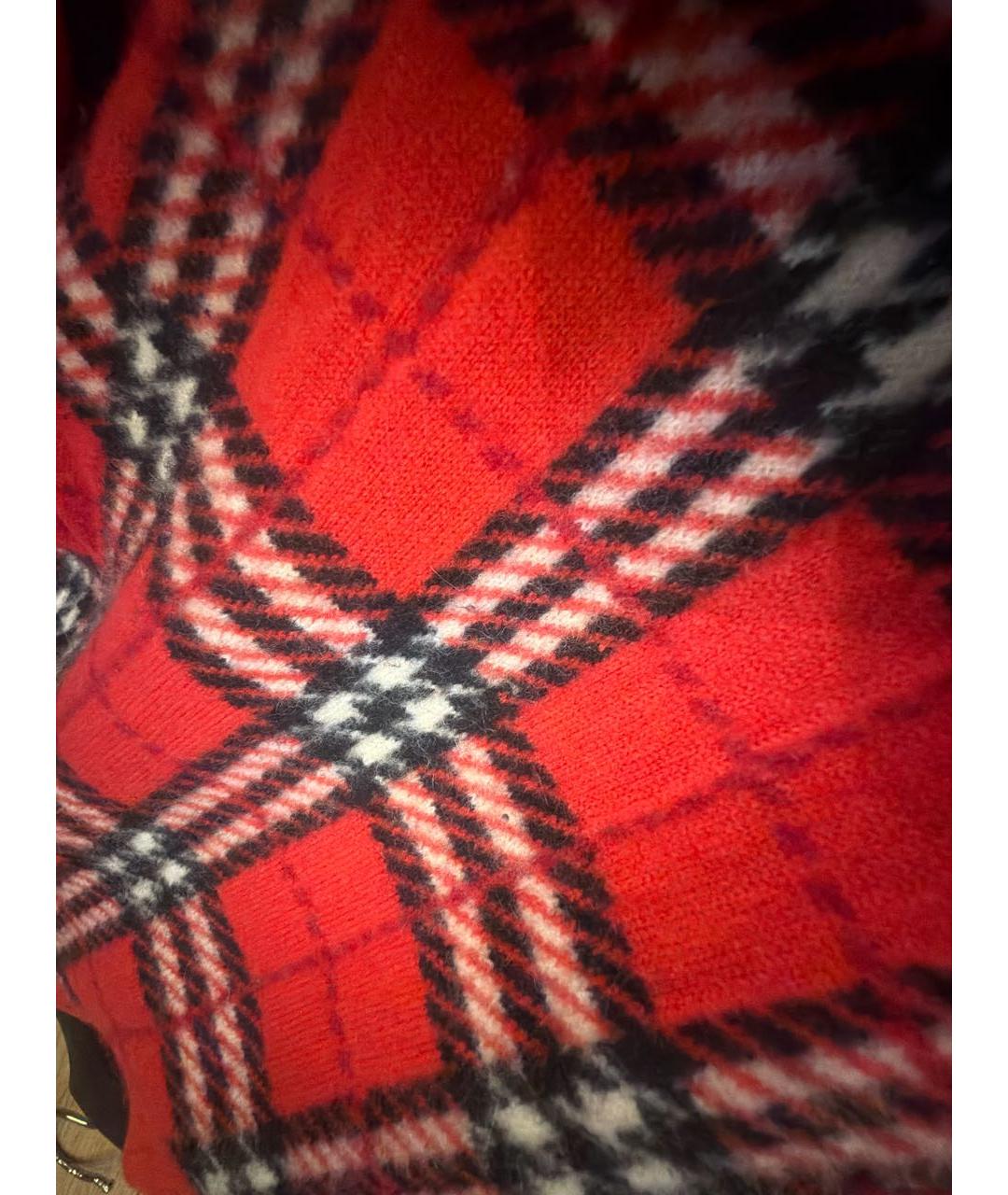 BURBERRY Красный кашемировый джемпер / свитер, фото 4