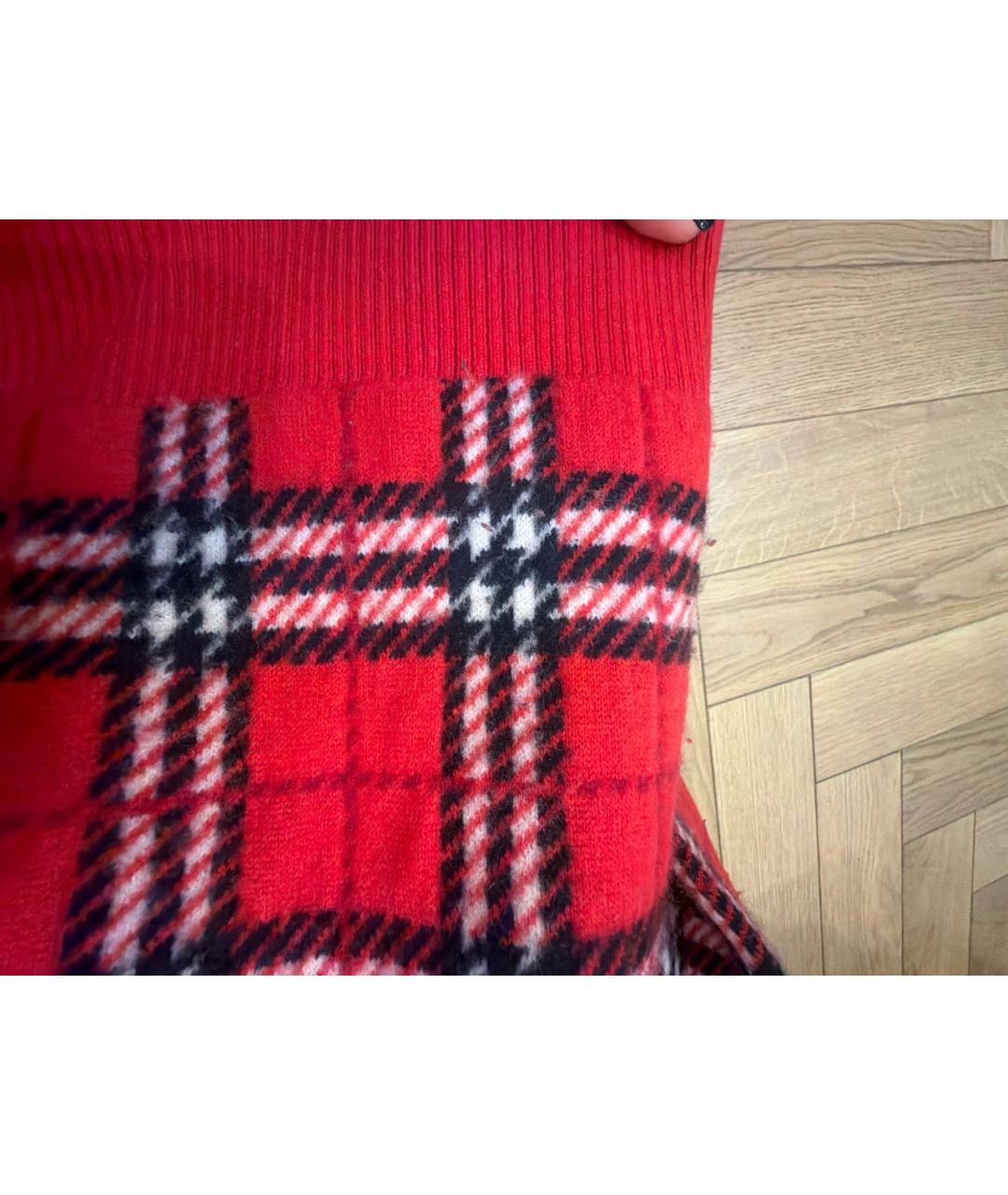 BURBERRY Красный кашемировый джемпер / свитер, фото 7