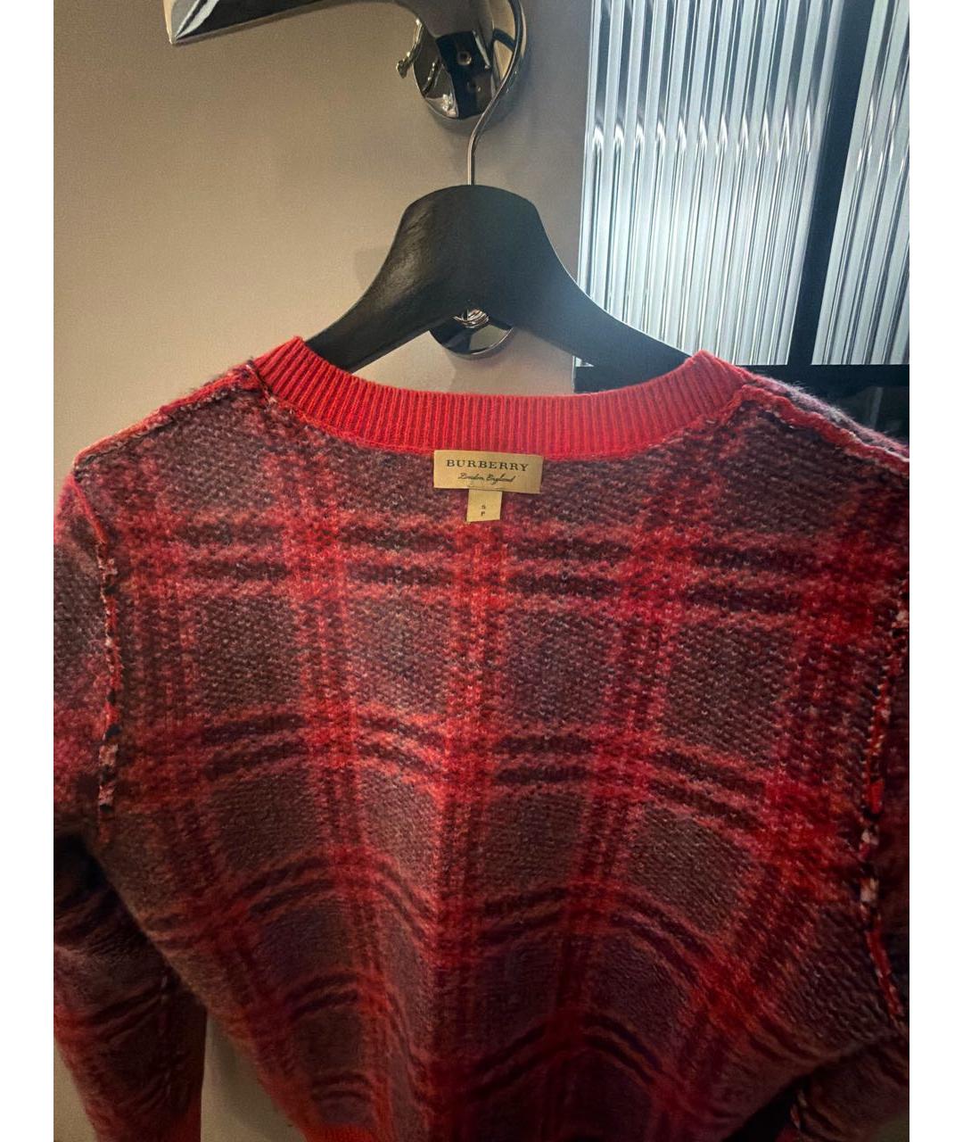 BURBERRY Красный кашемировый джемпер / свитер, фото 3