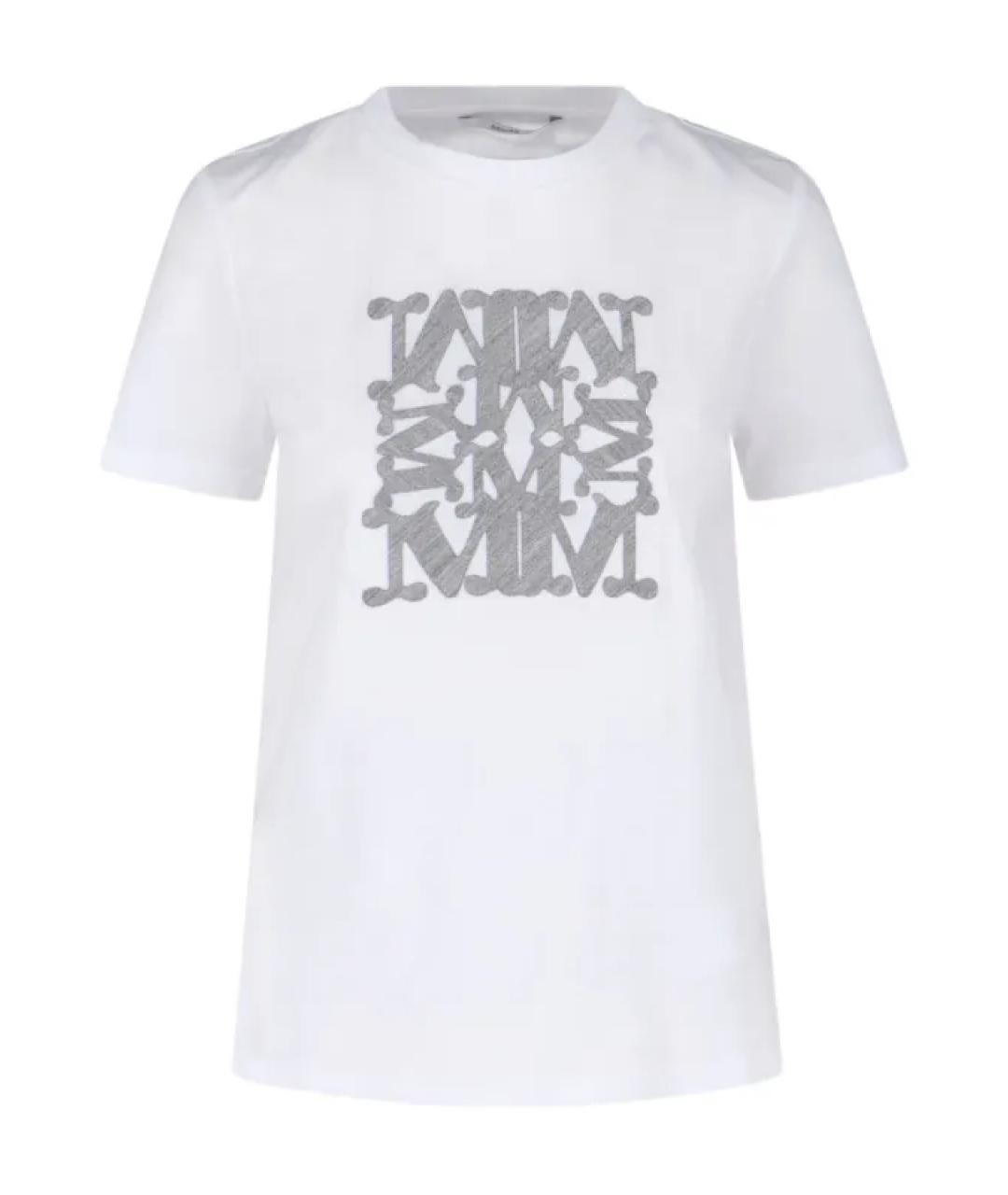 MAX MARA Белая хлопковая футболка, фото 1