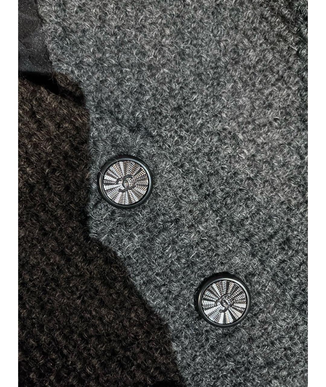 CHANEL Антрацитовый шерстяной костюм с юбками, фото 7