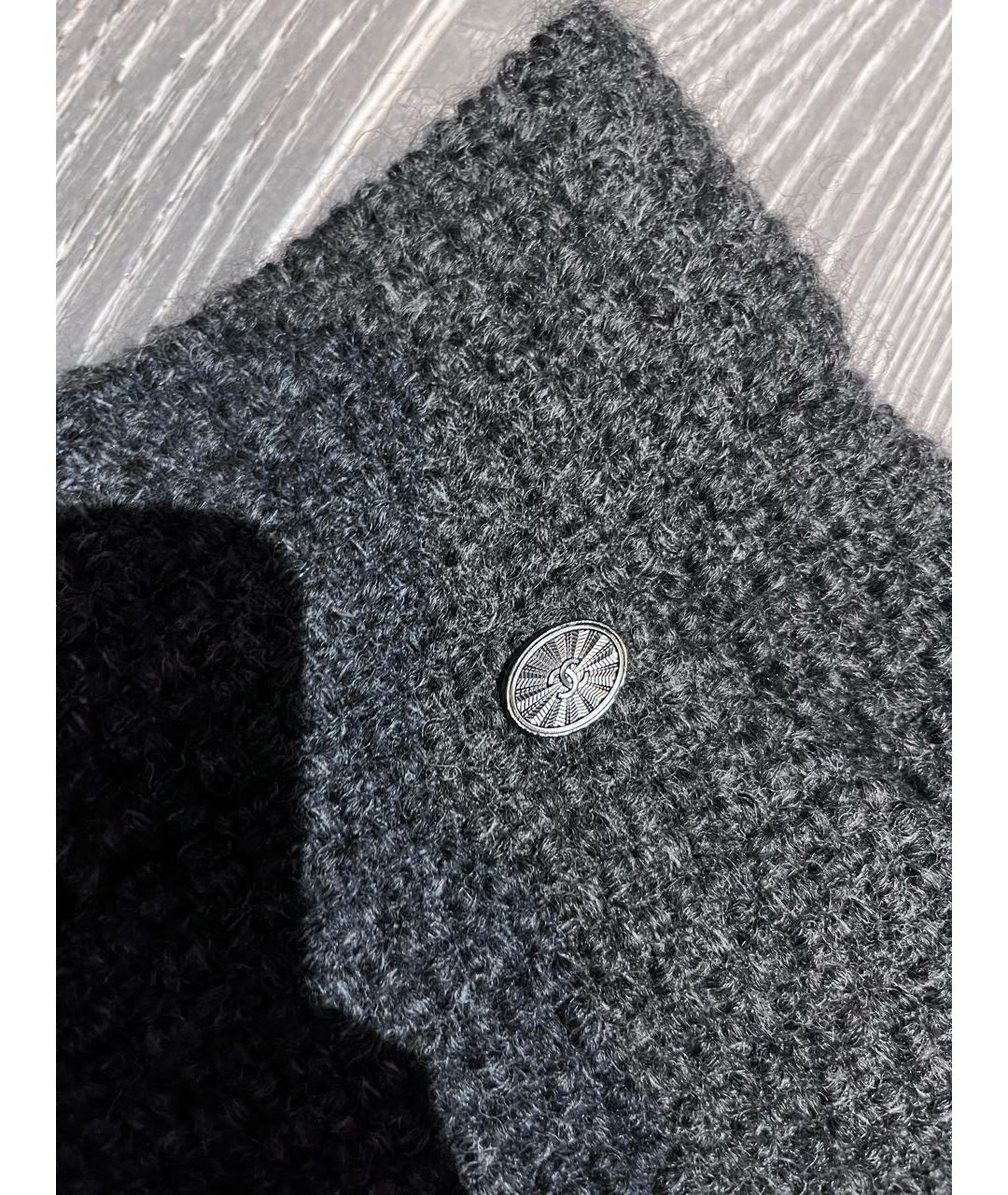 CHANEL Антрацитовый шерстяной костюм с юбками, фото 8