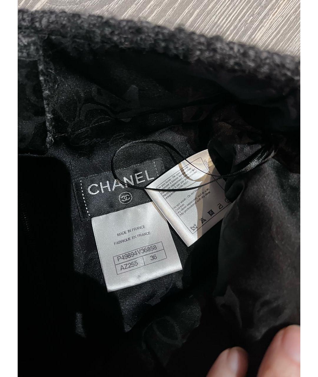 CHANEL Антрацитовый шерстяной костюм с юбками, фото 5