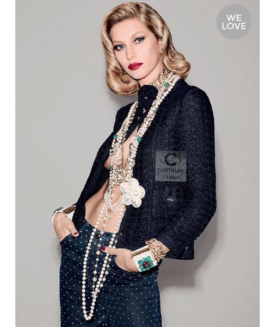 CHANEL Черный твидовый жакет/пиджак, фото 2