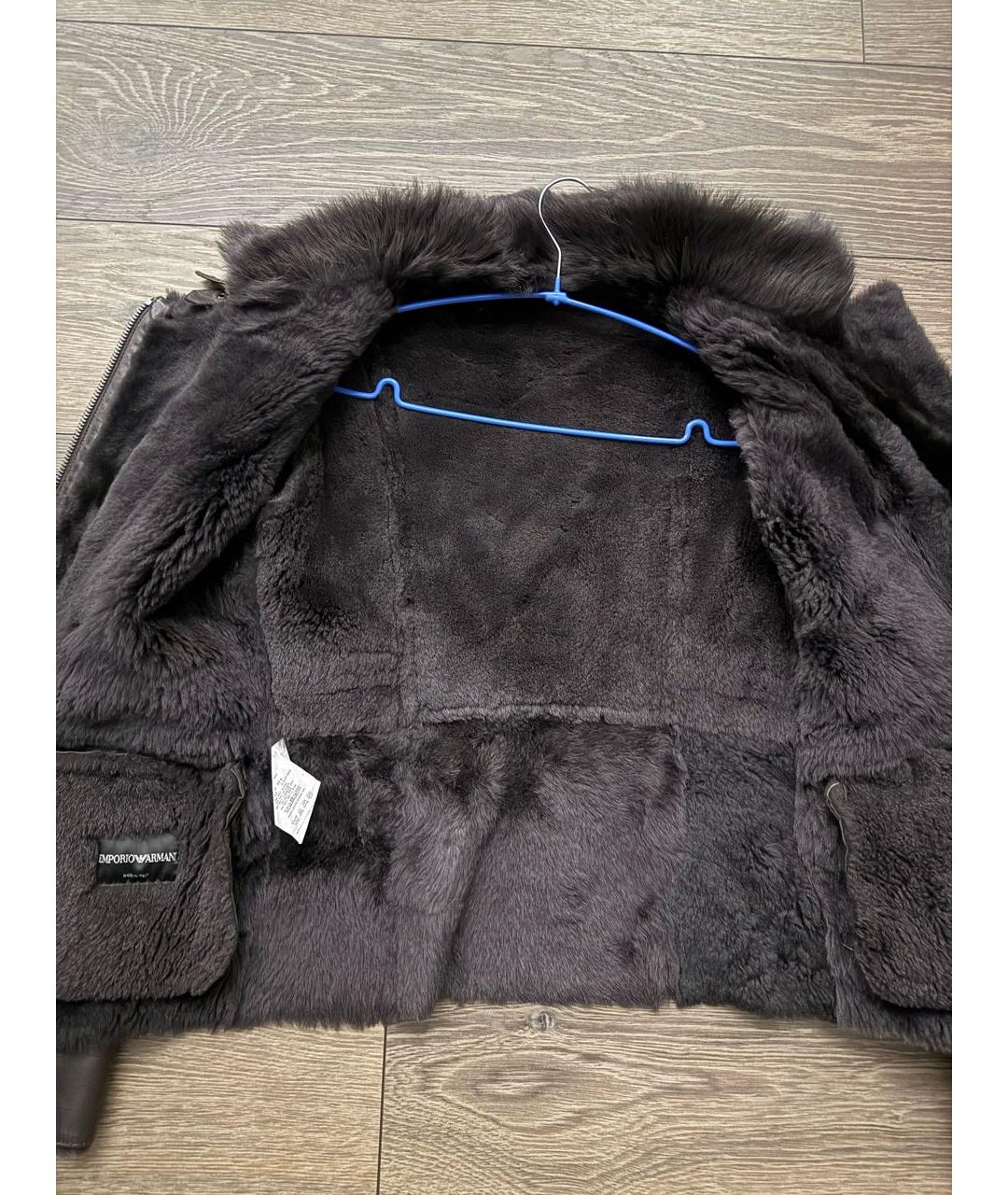 EMPORIO ARMANI Коричневая замшевая дубленка, фото 2