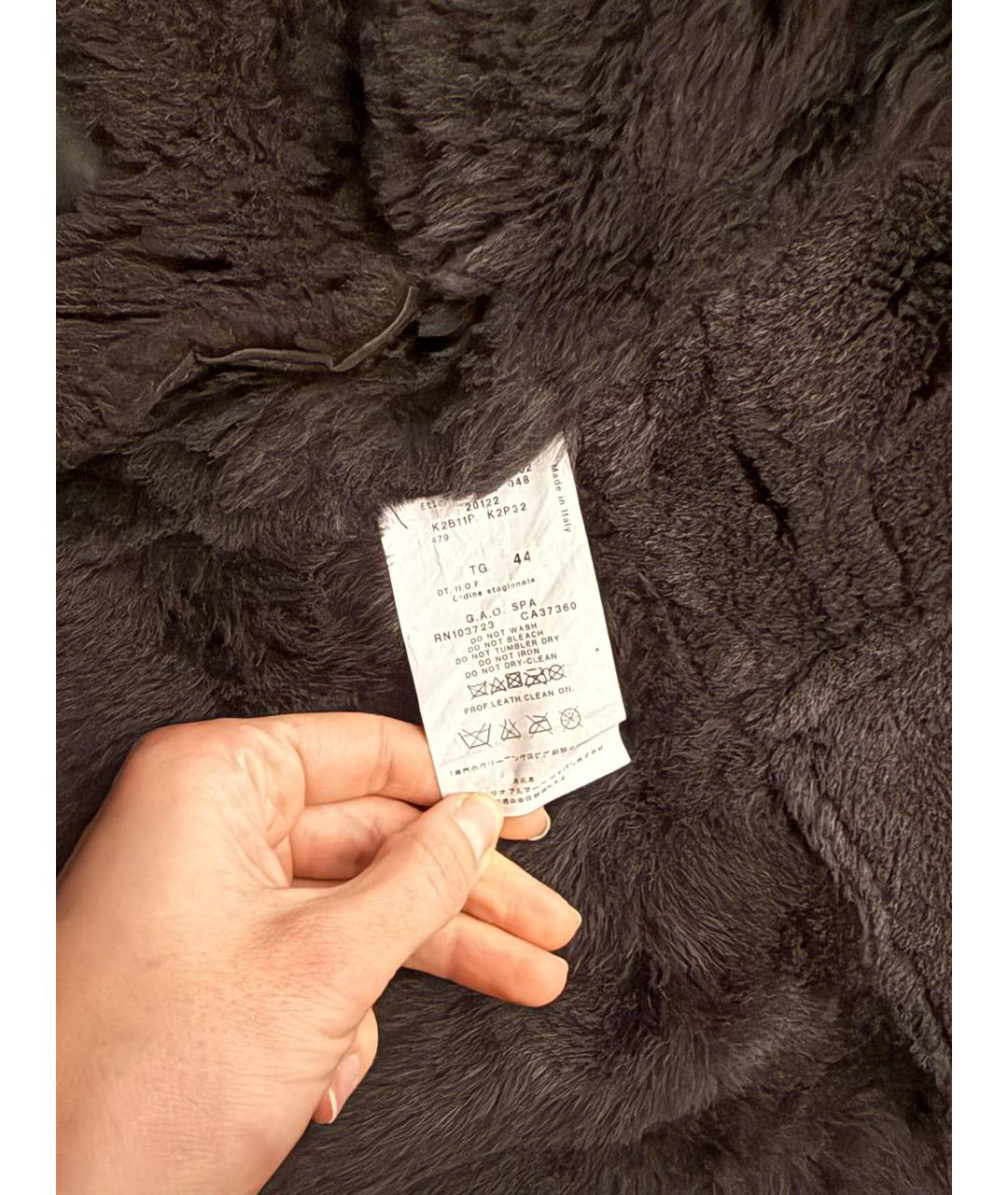 EMPORIO ARMANI Коричневая замшевая дубленка, фото 3