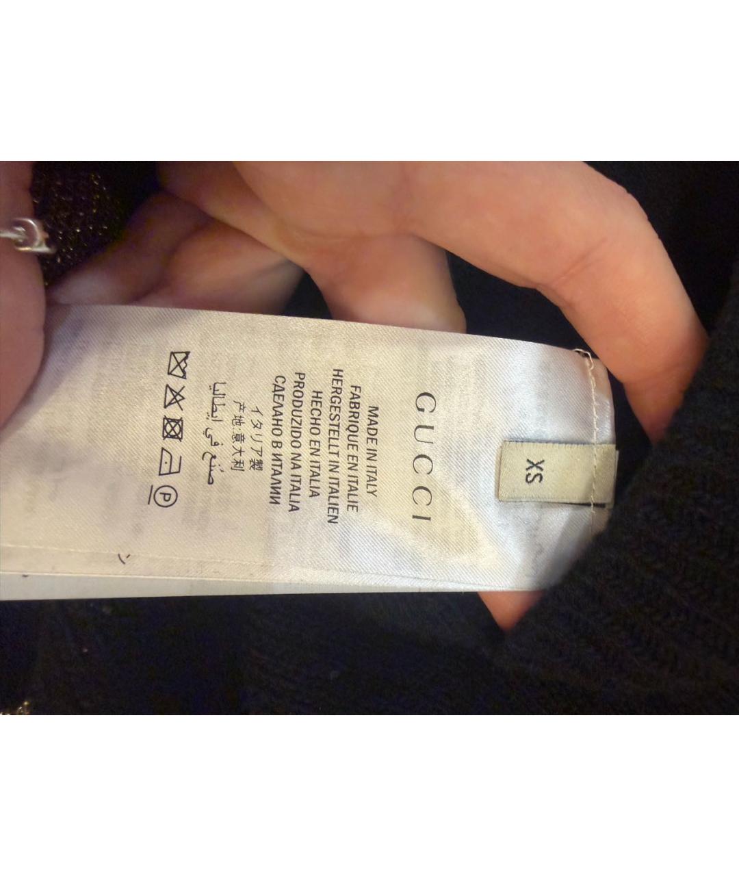 GUCCI Черный шерстяной кардиган, фото 6