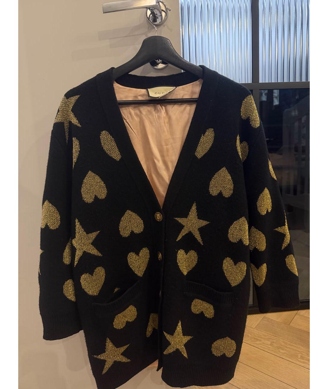 GUCCI Черный шерстяной кардиган, фото 9