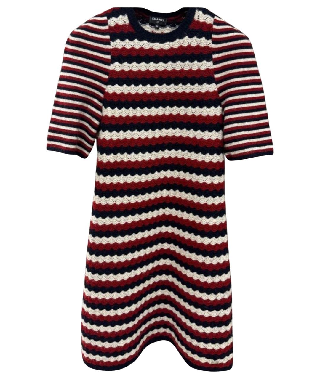 CHANEL Мульти кашемировое повседневное платье, фото 1