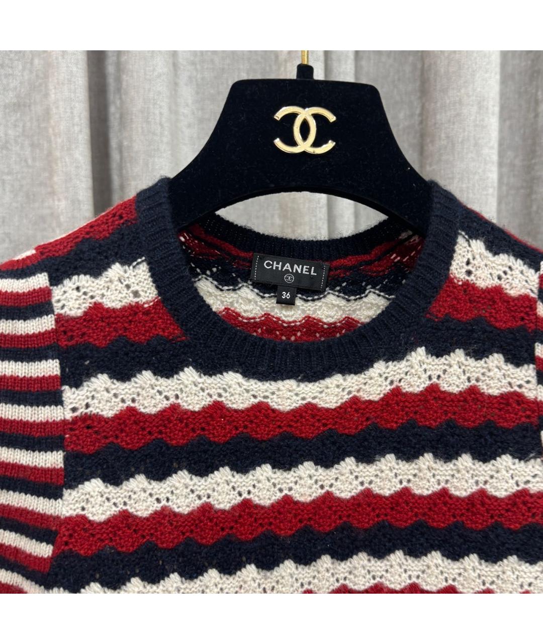 CHANEL Мульти кашемировое повседневное платье, фото 3