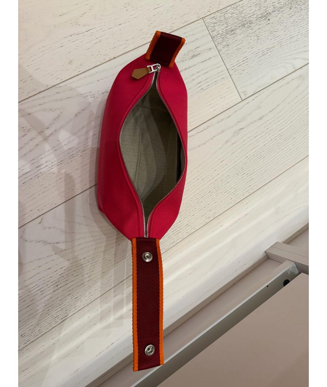 HERMES Фуксия хлопковая косметичка, фото 6