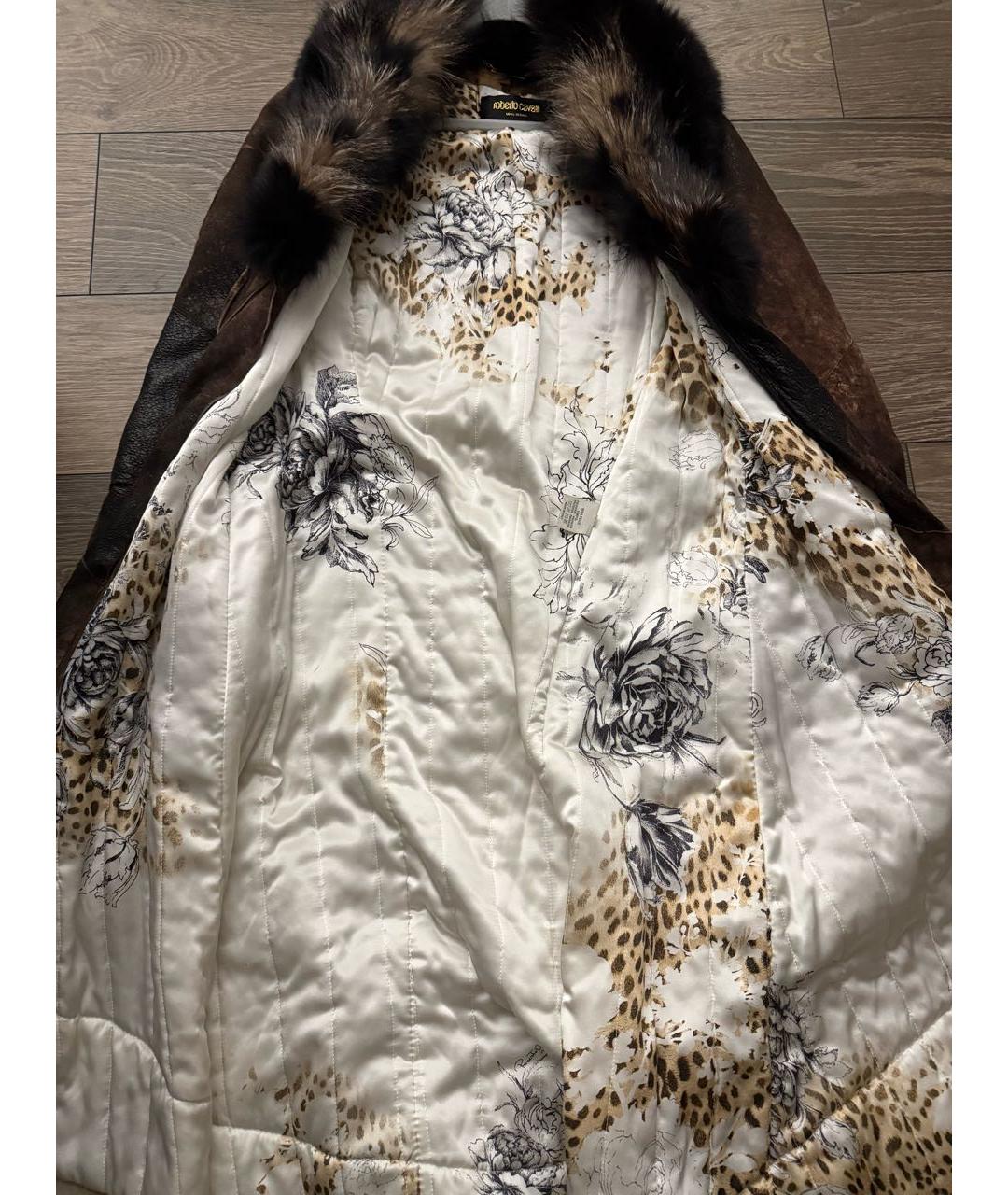 ROBERTO CAVALLI Мульти кожаная дубленка, фото 3